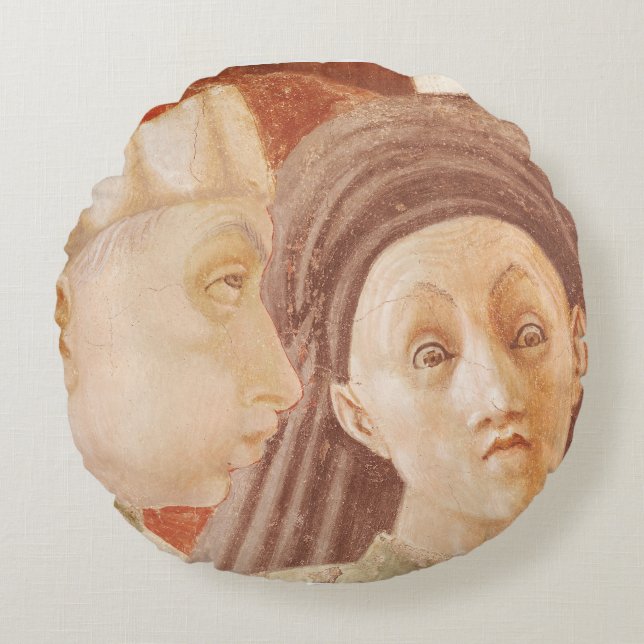 The Dispute of St. Stephen, 1433-34 Round Pillow (Front)