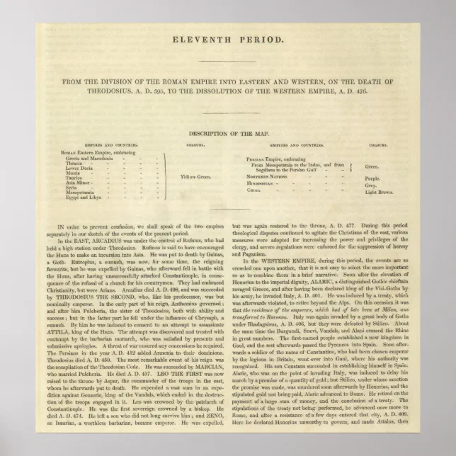 The Dissolution of the Western Empire 476 AD Poster | Zazzle
