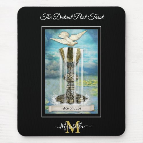 The Distant Past Tarot Deck Ace of Cups Monogram Mouse Pad