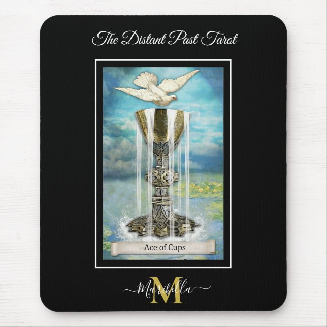 The Distant Past Tarot Deck Ace of Cups Monogram Mouse Pad (Front)