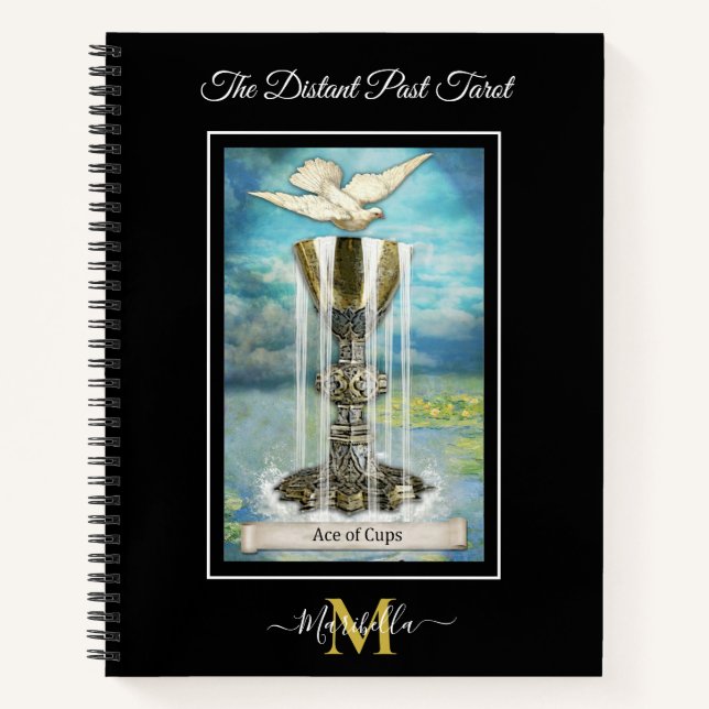 The Distant Past Tarot Deck Ace of Cups Monogram Notebook (Front)