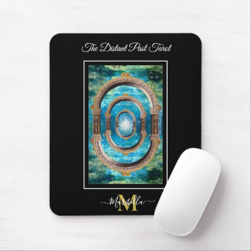 The Distant Past Tarot Deck Card Backs Monogram No Mouse Pad