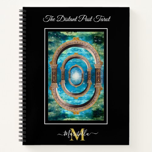 The Distant Past Tarot Deck Card Backs Monogram Notebook