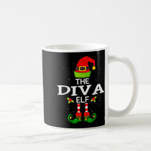 The Diva Elf Christmas Family Matching Pajama  Coffee Mug