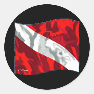 The Dive Flag Collection Classic Round Sticker