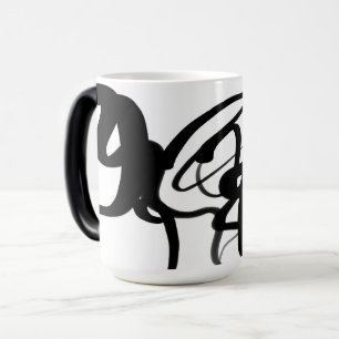 The Divers: Abstract Black & White Color Morph Mug