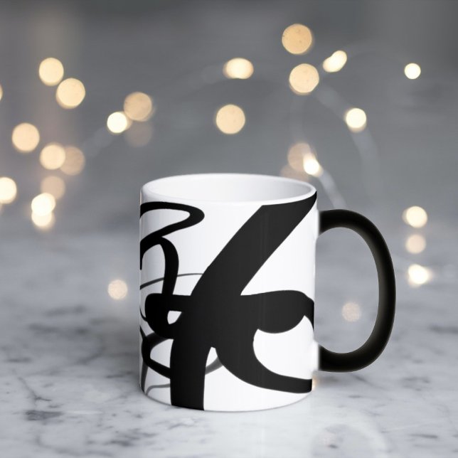 The Divers: Abstract Black & White Color Morph Mug (Creator Uploaded)