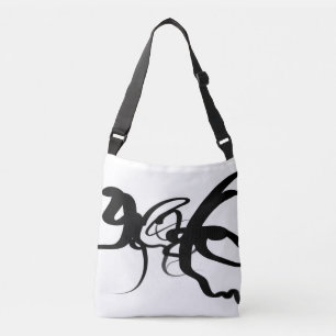 The Divers: Abstract Black & White Crossbody Bag