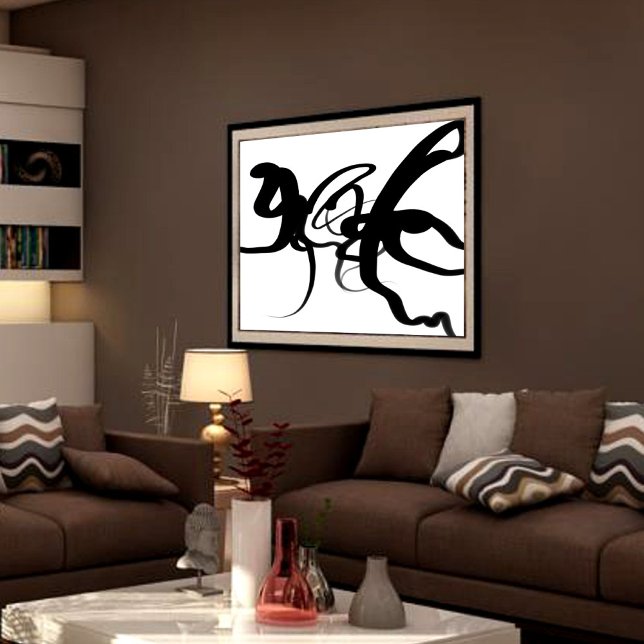 The Divers: Abstract Black & White Gallery Wrap (Creator Uploaded)