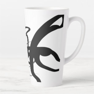 The Divers: Abstract Black & White Latte Mug