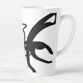 The Divers: Abstract Black & White Latte Mug