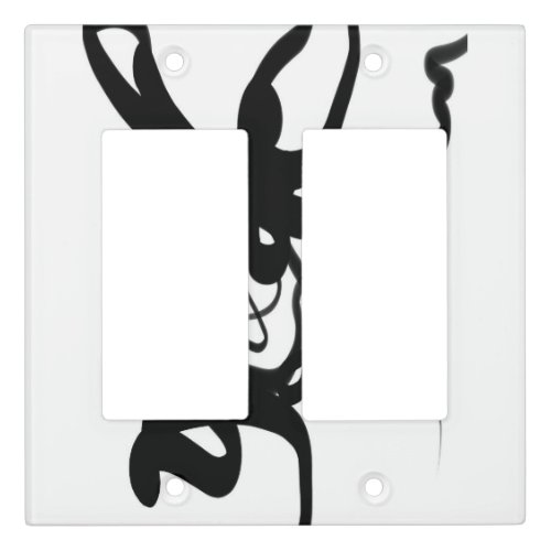 The Divers Abstract Black  White Light Switch Cover