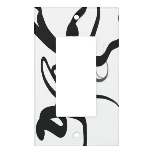 The Divers Abstract Black  White Light Switch Cover