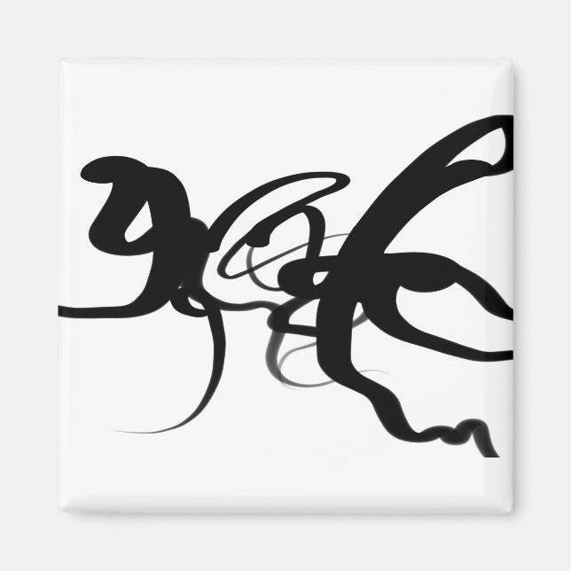 The Divers: Abstract Black & White Magnet (Front)