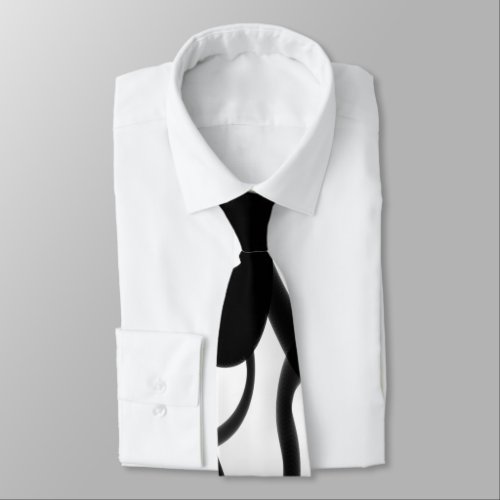 The Divers Abstract Black  White Neck Tie