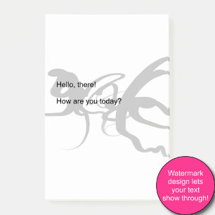 The Divers: Abstract Black & White Post-it Notes