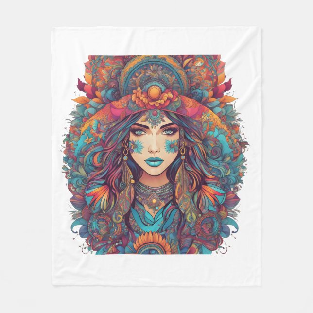 The Divine Feminine Fleece Blanket (Front)