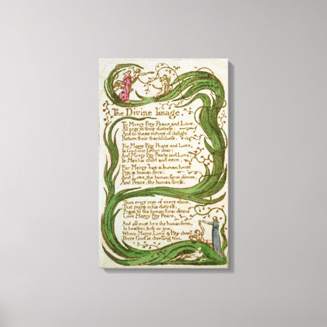 The Divine Image, from Songs of Innocence, 1789 Canvas Print (Front)