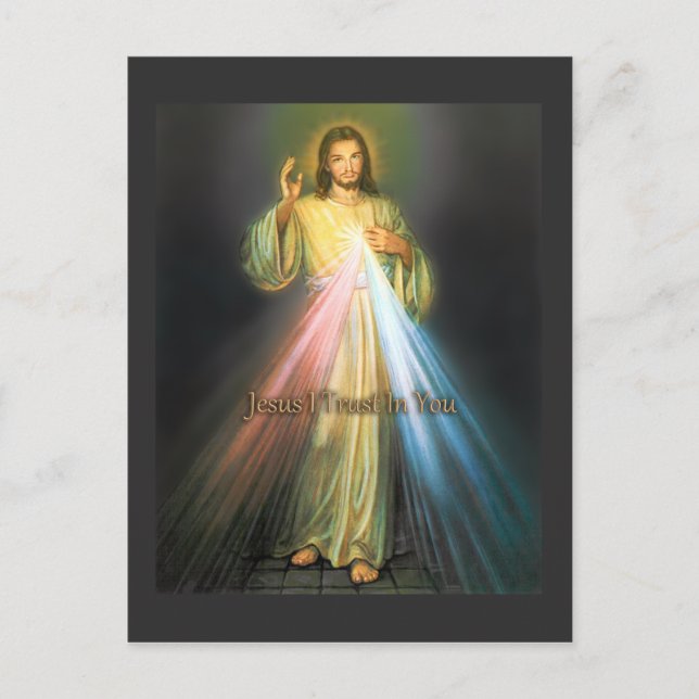 THE DIVINE MERCY BY EKLEKTIX DEVOTIONAL IMAGE. POSTCARD (Front)