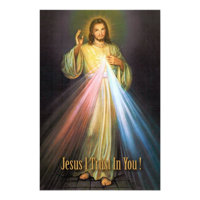 THE DIVINE MERCY DEVOTIONAL IMAGE PHOTO PRINT (Front)
