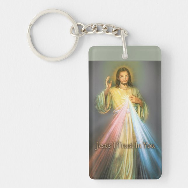THE DIVINE MERCY IMAGE KEYCHAIN (Front)