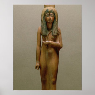 The divine queen Ahmose Nefertari (painted wood) Poster