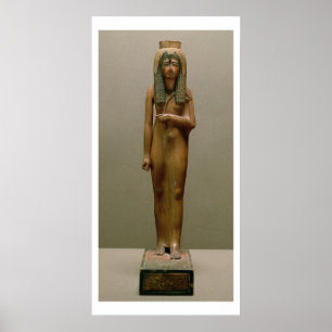 The divine queen Ahmose Nefertari (painted wood) Poster
