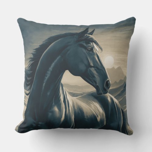 The Divine Stallion Outdoor Pillow