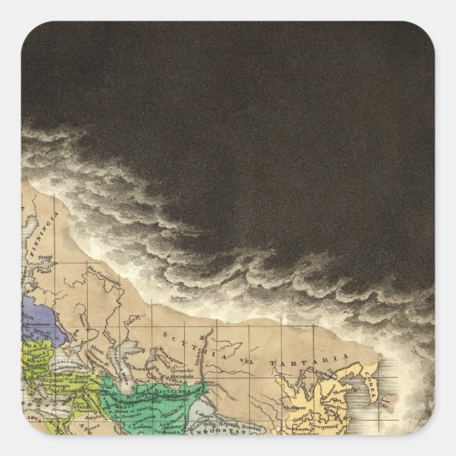 The Division of The Roman Empire 395 AD Square Sticker (Front)