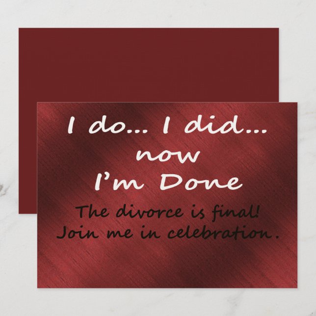 The Divorce is Final Invitation (Front/Back)