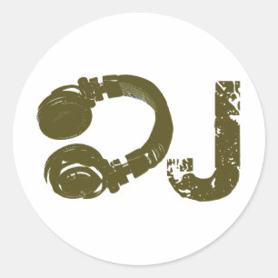 The DJ list Classic Round Sticker