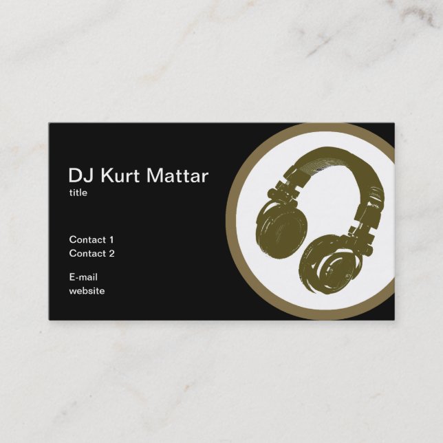 The DJ professional Business Card (Front)