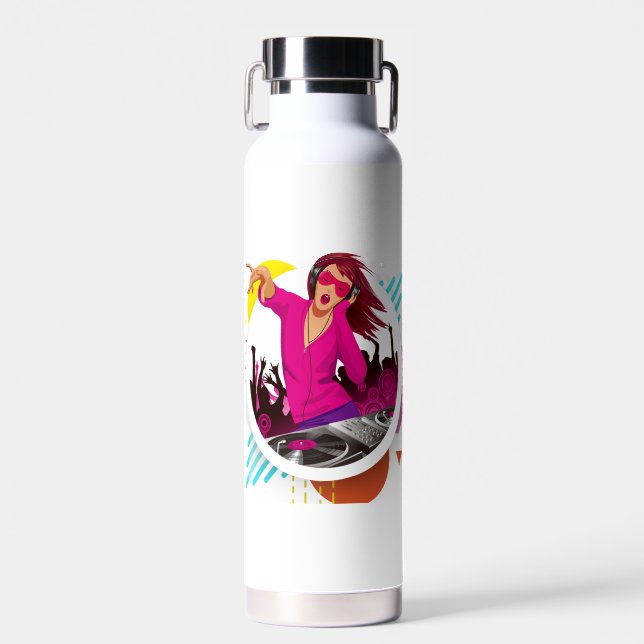 The DJ Rocker Water Bottle (Front)