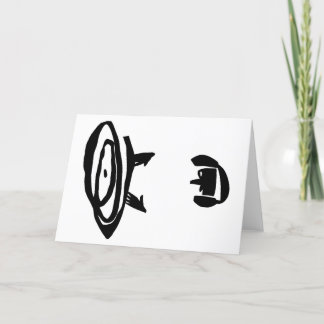THE DJ WITH HEADPHONES LETTERPRESS THANK YOU CARD