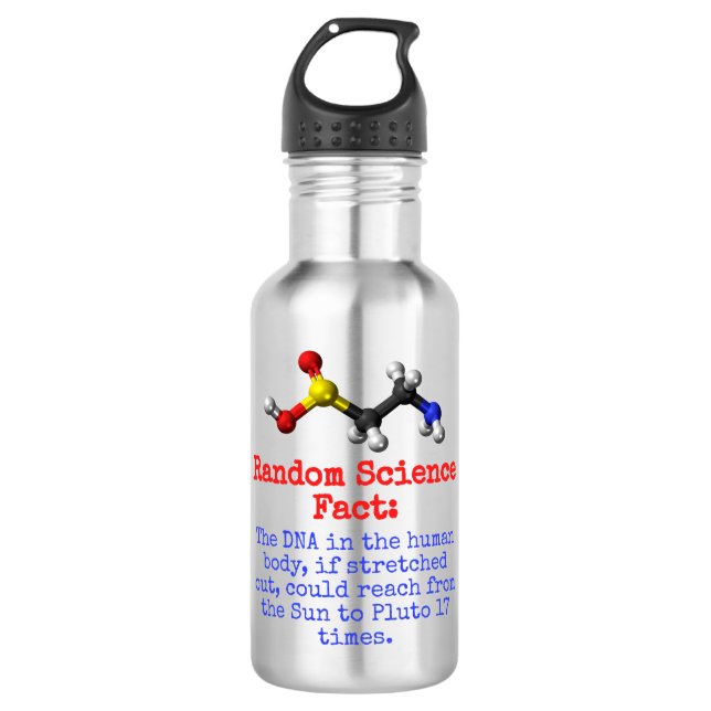 The DNA In The Human Body - Science Fact Stainless Steel Water Bottle (Front)