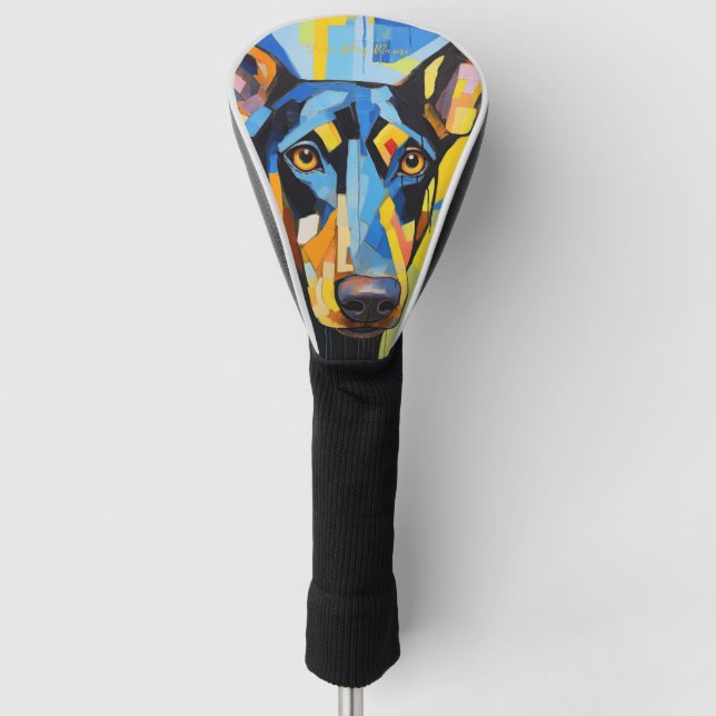 The Doberman Dog Portrait 005 - Sable Gabriel Golf Head Cover (Front)