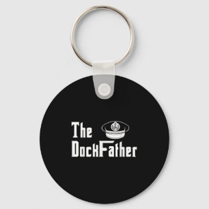 The Dock Father Captain Of The Boat Dad Funny Fath Keychain