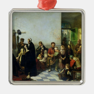 The Doctor for the Poor Metal Ornament