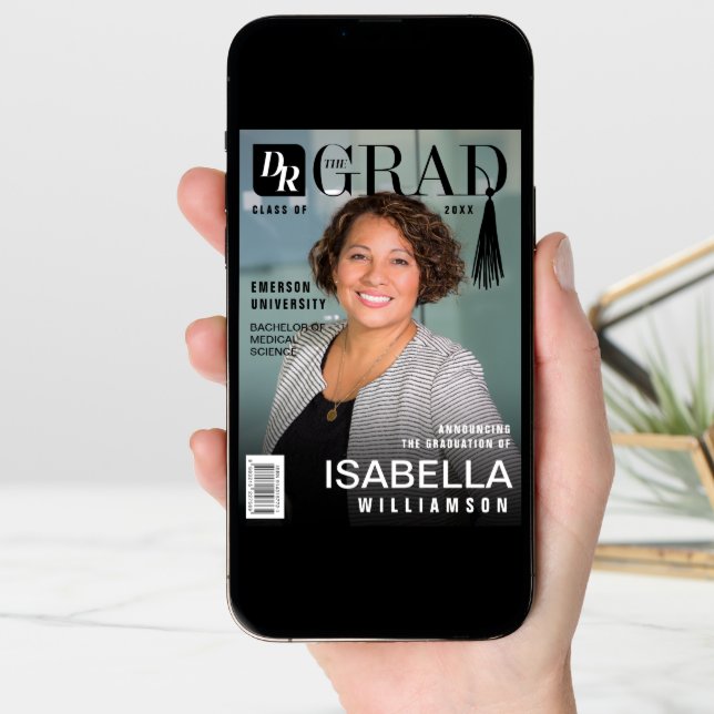 The Doctor Graduate Photo Trendy Magazine Cover Announcement (Front Digital)