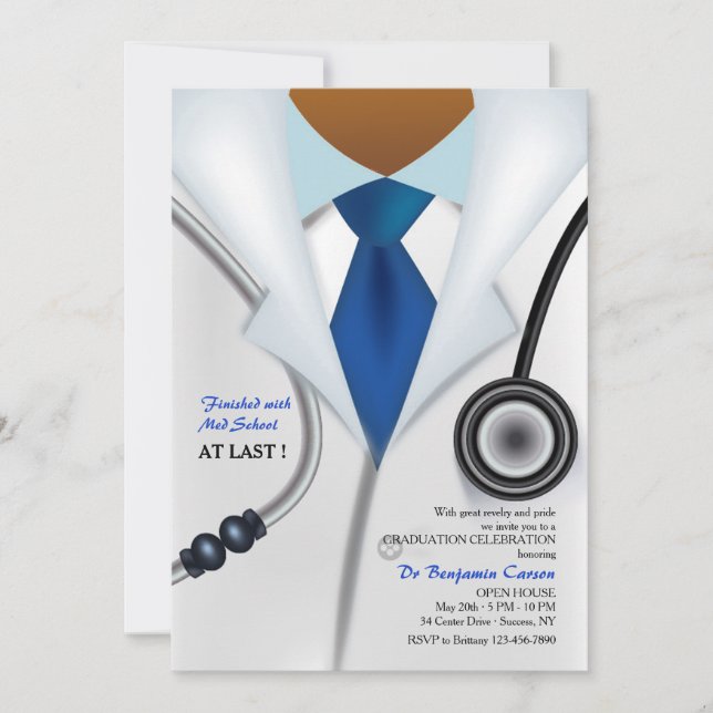 The Doctor Is In African-American Invitation (Front)