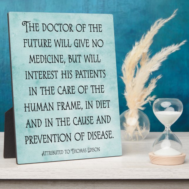 The Doctor of the Future Chiropractic Quote Plaque (Side)