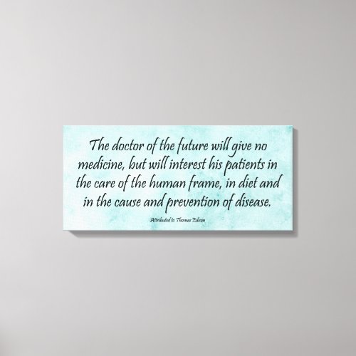 The Doctor of the Future Wrapped Canvas Print