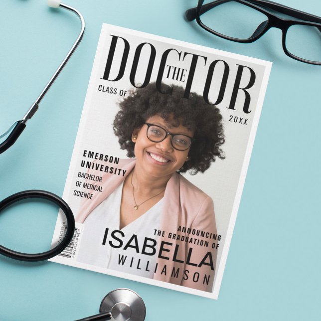 The Doctor Trendy Doctor Graduate Photo Magazine Announcement (Creator Uploaded)