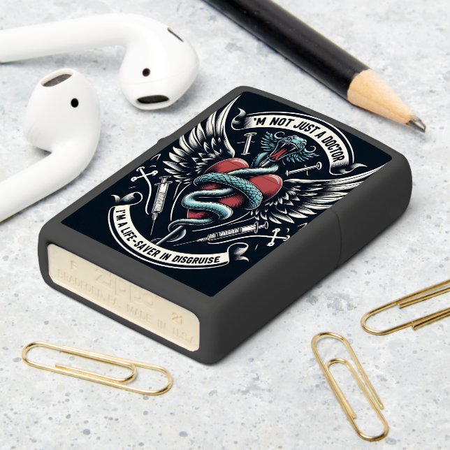 The Doctors Serpent And Wings Zippo Lighter (On Table 2)