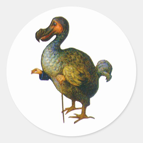 The Dodo Bird From Alice in Wonderland Classic Round Sticker