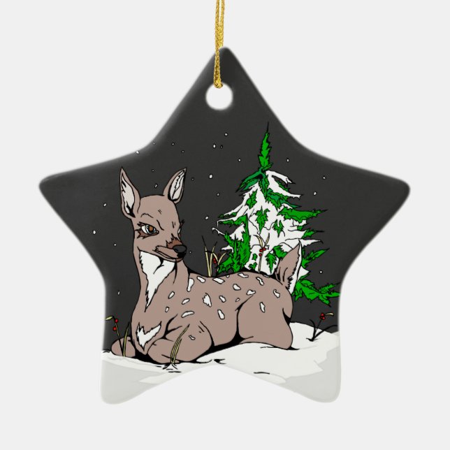 The Doe - Ceramic Ornament (Front)