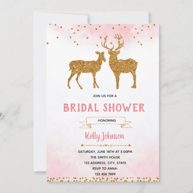 The doe say i do shower invitation (Front)