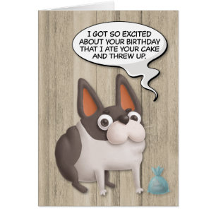The Dog “Ate Your Cake” Funny Birthday Card