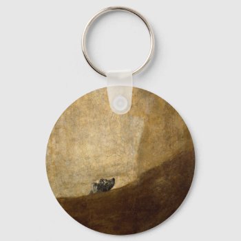 The Dog (black Paintings) By Francisco Goya 1820 Keychain by EnhancedImages at Zazzle