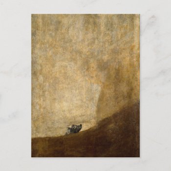 The Dog (black Paintings) By Francisco Goya 1820 Postcard by EnhancedImages at Zazzle
